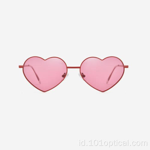 Kacamata Hitam Wanita Angular Heart Metal